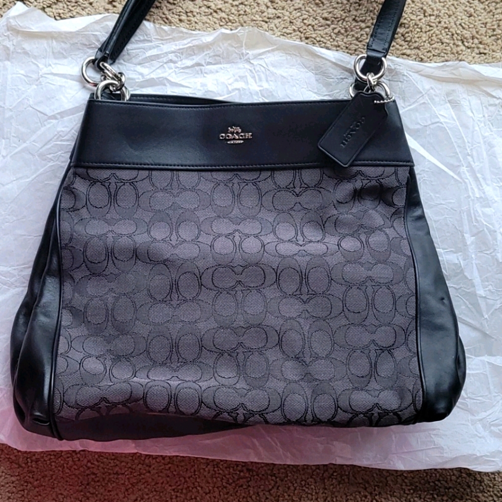 Coach Purse Bran New Black and dark Grey